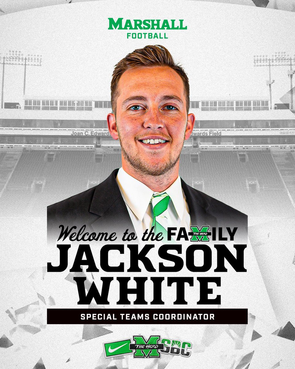 Special Teams, Special Players…

Welcome back home <a href="/CoachJDWhite/">Jackson White</a> 🏡

#WeAreMarshall