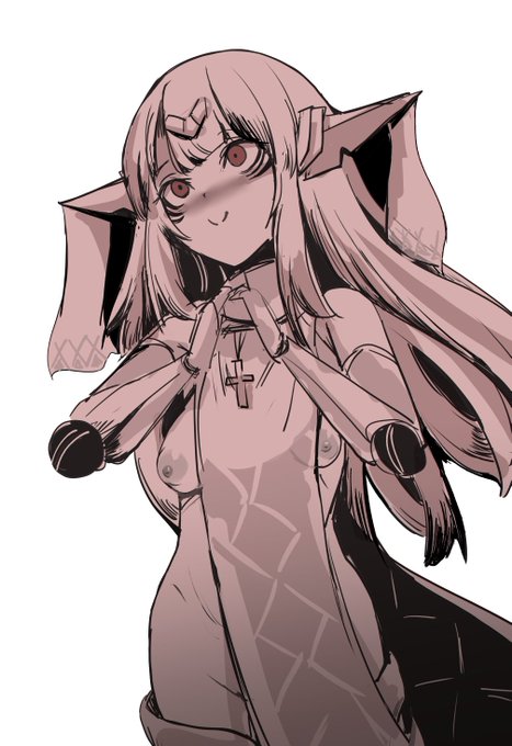 センシティブ回避のために乳首は隠しましたが、とっくに下品な体にされてます。だらしなく垂れた控えめ乳とか。 