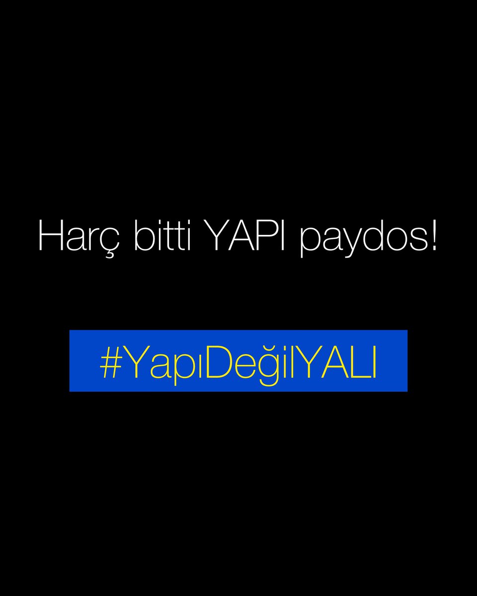 ⛔️Harç bitti YAPI paydos!⛔️
👉🏻 #YapıDeğilYALI 👈🏻

Sezon başında kulübümüzün yabancı hakem isteğinden sonra sorulan sorulara; “600 sene dünyayı yönetmiş bir milletin evlatlarıyız, biz kendi evlatlarımıza güvenmeyeceğizde yabancıya mı güveneceğiz! 

Ben burada olduğum sürece