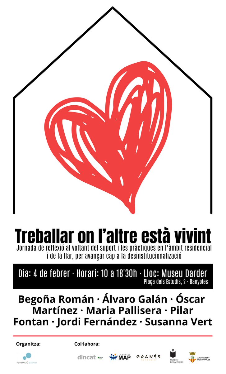 El 4 de febrer a Banyoles, Begoña Román intervindrà en la següent jornada de reflexió sobre pràctiques residencials i de la llar. Us en compartim el cartell:

#filosofia #etica #politica