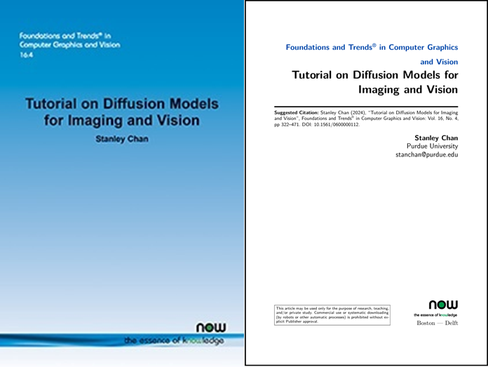 Stanley H. Chan on X: &ldquo;Tutorial on Diffusion Models for Imaging 