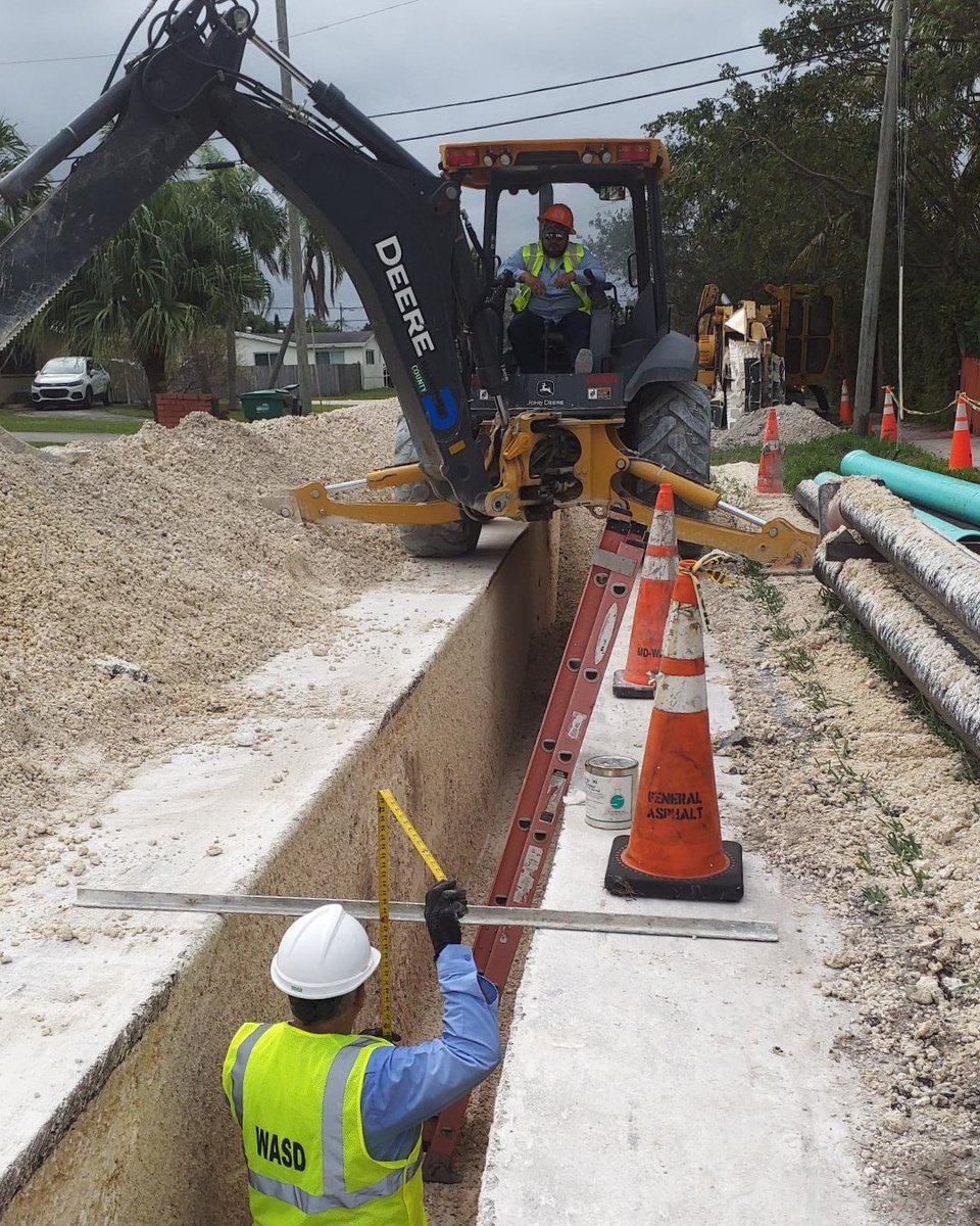 Our crews recently completed the installation of a new 8-inch water main in the Palmetto Bay area, bringing improved water quality and pressure to the community. We're proud to continue delivering reliable, high-quality services to #OurCounty.