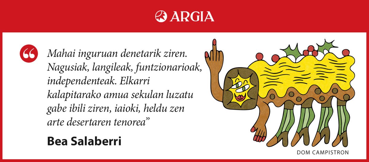 ARGIA (@argia) on Twitter photo IRITZIA | Büxarik ez, milesker
– Bea Salaberri (<a href="/beatxo/">Bea Salaberri</a>), irakaslea (Dom Campistronek ilustratua):
argia.eus/argia-astekari… IRITZIA | Büxarik ez, milesker
– Bea Salaberri (<a href="/beatxo/">Bea Salaberri</a>), irakaslea (Dom Campistronek ilustratua):
argia.eus/argia-astekari…