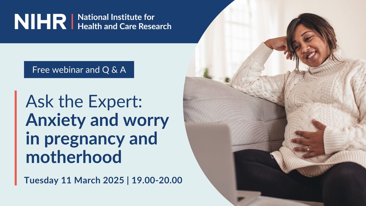 NIHR Maudsley Biomedical Research Centre (BRC) (@nihrmaudsleybrc) on Twitter photo Join an online Q&A about anxiety and worry in pregnancy and motherhood with Professor <a href="/DrColetteHirsch/">Colette Hirsch</a>, Honorary Consultant Clinical Psychologist <a href="/MaudsleyNHS/">NHS Maudsley</a>.
Have your questions answered by:
👉submitting them in advance
👉or ask live in the event
rdn.nihr.ac.uk/news/ask-exper… Join an online Q&A about anxiety and worry in pregnancy and motherhood with Professor <a href="/DrColetteHirsch/">Colette Hirsch</a>, Honorary Consultant Clinical Psychologist <a href="/MaudsleyNHS/">NHS Maudsley</a>.
Have your questions answered by:
👉submitting them in advance
👉or ask live in the event
rdn.nihr.ac.uk/news/ask-exper…