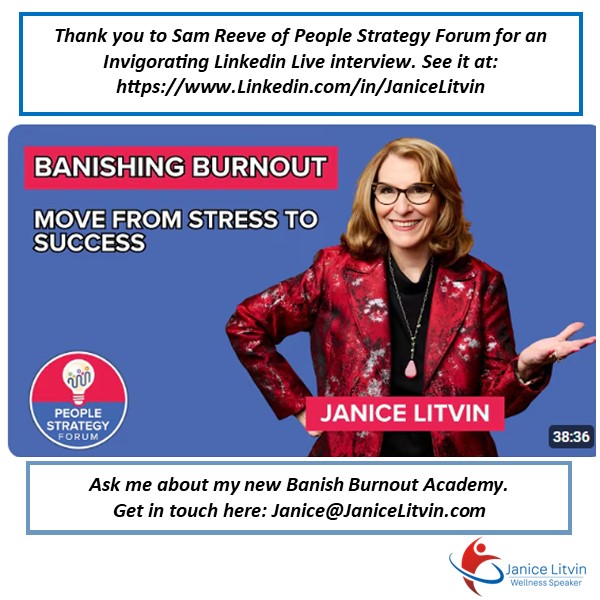 TY <a href="/SamReeve3/">Sam Reeve</a> for hosting me on #PeopleStrategyForum LI Live. See full interview at: Linkedin.com/in/JaniceLitvin