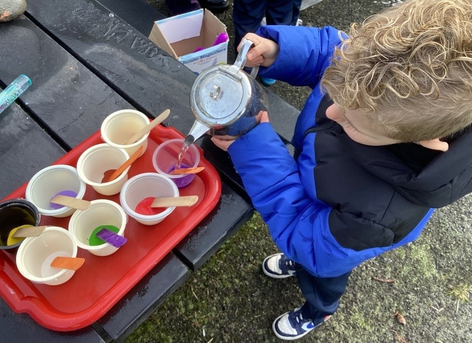 Looking forward to seeing how our ice paints turn out tomorrow! #forestschool