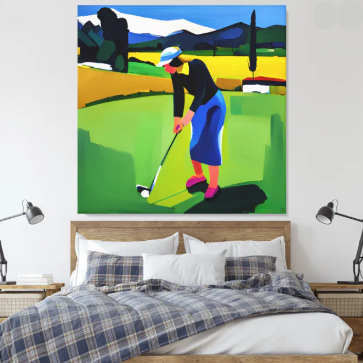MyGolfNews's tweet photo. Woman Golfer Painting | Large Stretched Canvas Art Print | 40" x 40" | Original golf painting reproduced on premium Giclee wrapped canvas | Save 15% with code NEWYEARDEAL2 https://t.co/4Y8lBhSkiZ #golf #Golfer #golfing #golfprint #artprint #golfart #painting #prints #sport https://t.co/MJ1uoowk6J