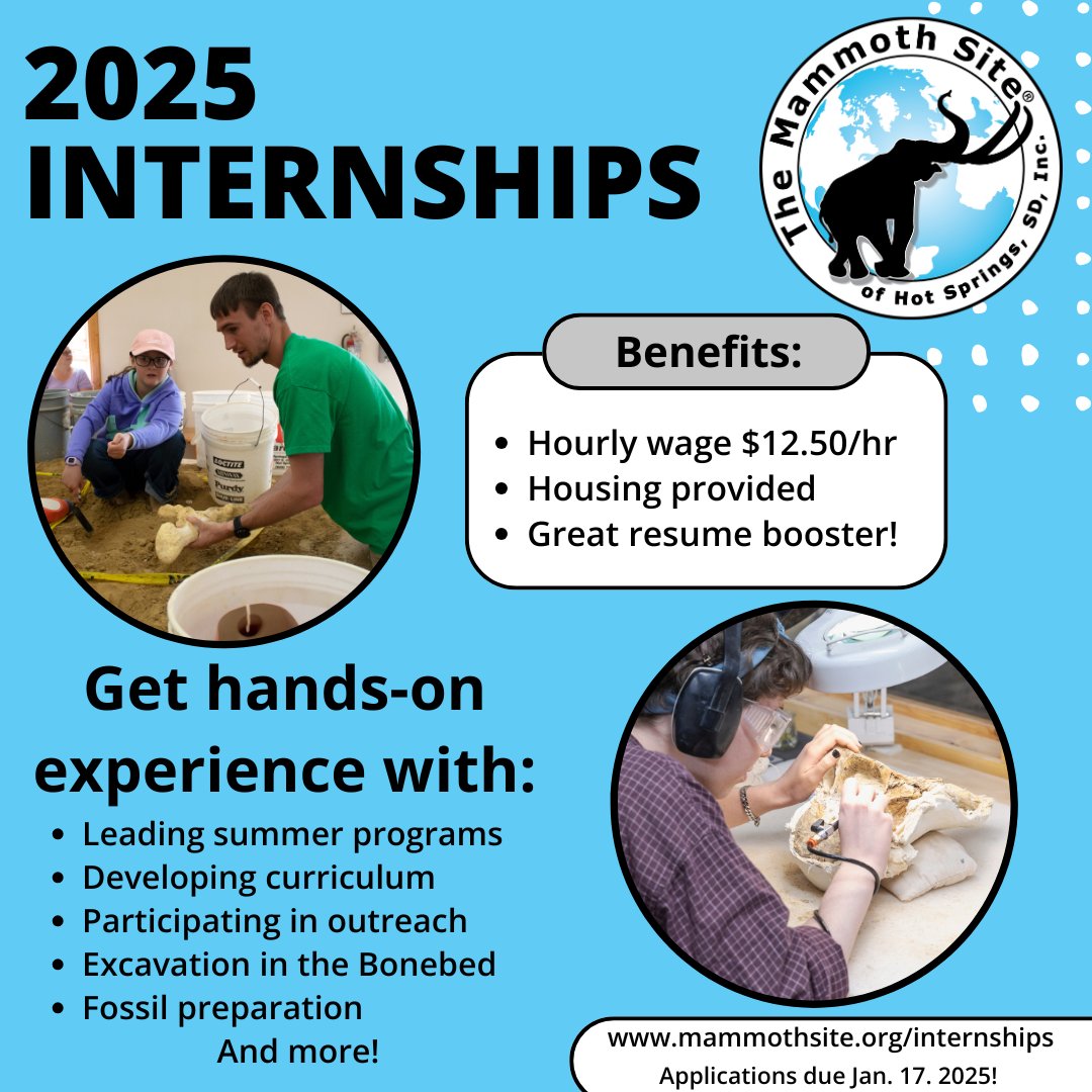 Time is running out to get your internship applications in—apply today! mammothsite.org/internships/