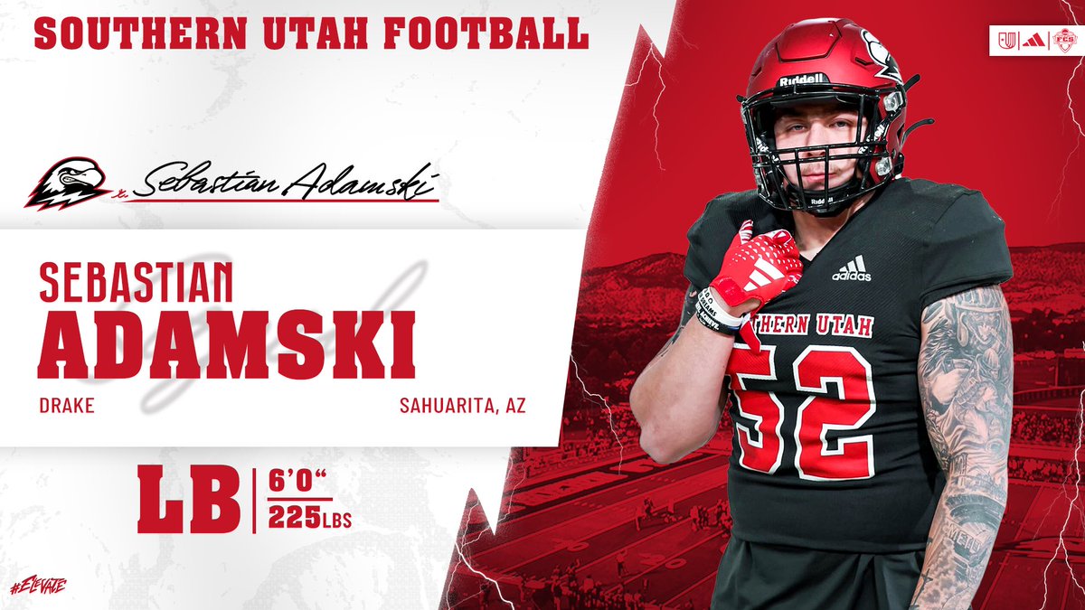 Welcome to Southern Utah Football, <a href="/Adamski_Sebi21/">Sebastian Adamski 🇵🇱🇭🇺</a> ✍️ 

#Elevate ⚡️ #TBirdNation ⚡️ #RaiseTheHammer