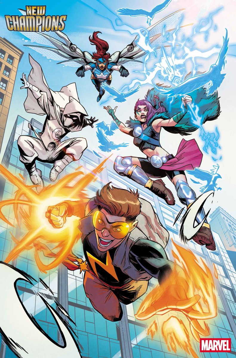 FiorelliIvan's tweet image. NEW CHAMPIONS #1 is OUT!!! โก
Finally my next @Marvel project is here!
Script by @steve_foxe, art by me and colors by @Hesli_arthur.
Go find it in your lcs, and show some love to this brand-new generation of young heroes, ready to shake up the Marvel Universe! โก