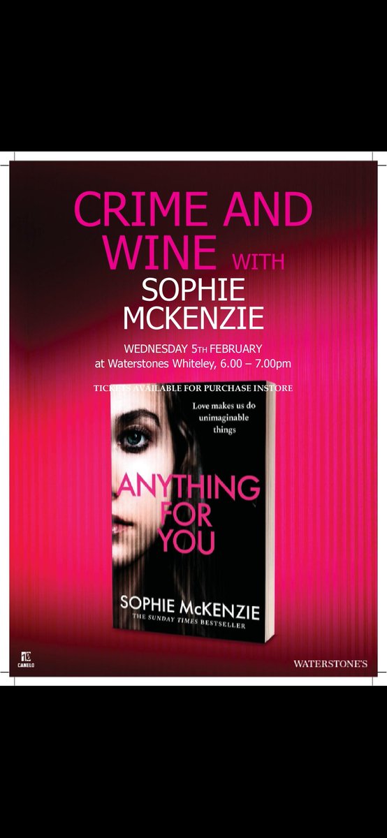 Waterstones Whiteley (@whiteleystones) on Twitter photo We are delighted to welcome the award-winning and best-selling author Sophie Mckenzie to our shop. For further information or to book tickets please call on 01329 761969 or email farehamwhiteley@waterstones.com <a href="/sophiemckenzie_/">Sophie McKenzie</a> <a href="/canelo_co/">Canelo</a> <a href="/Bibliogranddame/">Nichola</a> We are delighted to welcome the award-winning and best-selling author Sophie Mckenzie to our shop. For further information or to book tickets please call on 01329 761969 or email farehamwhiteley@waterstones.com <a href="/sophiemckenzie_/">Sophie McKenzie</a> <a href="/canelo_co/">Canelo</a> <a href="/Bibliogranddame/">Nichola</a>