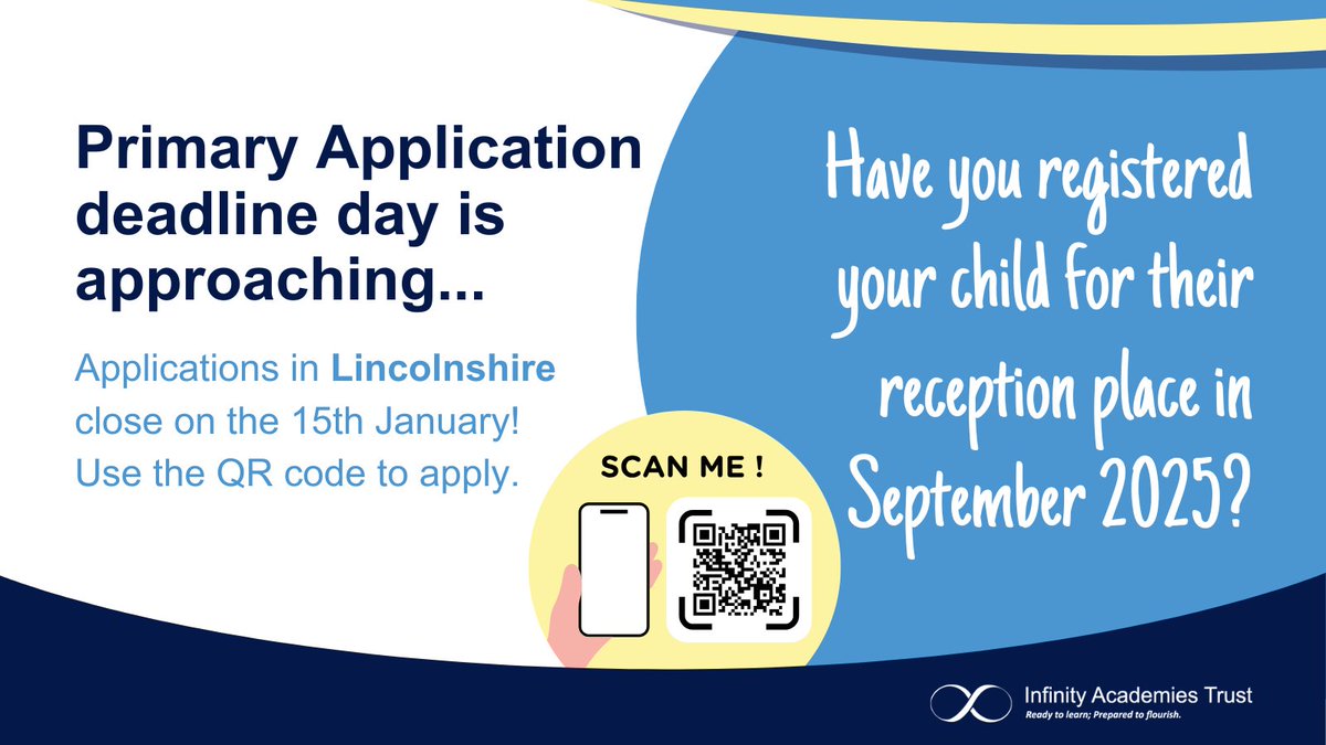 Little Gonerby CE Primary Academy (@little_gonerby) on Twitter photo ๐จ Reception applications for September 2025 - the deadline is Wednesday 15th January! To apply for a Reception place <a href="/Little_Gonerby/">Little Gonerby CE Primary Academy</a> <a href="/InfinityAcad/">Infinity Academies Trust</a> and to find out more information, click here: lincolnshire.gov.uk/school-admissiโฆ ๐จ Reception applications for September 2025 - the deadline is Wednesday 15th January! To apply for a Reception place <a href="/Little_Gonerby/">Little Gonerby CE Primary Academy</a> <a href="/InfinityAcad/">Infinity Academies Trust</a> and to find out more information, click here: lincolnshire.gov.uk/school-admissiโฆ