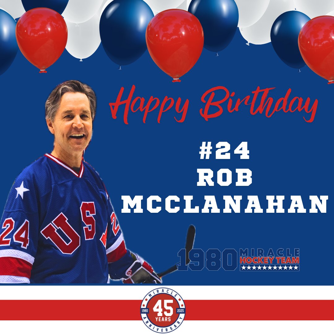 1980MiracleTeam's tweet photo. Join us in wishing our teammate #24 Rob McClanahan a Happy 67th Birthday today!🥳

#45YearsLater: After the #80Games Rob played 224 games for @BuffaloSabres, Hartford &amp; @NYRangers before retiring in 84..Today he lives in MN, works in investments &amp; coaches🏒

Have a great day #24! https://t.co/S85zYn5DQO