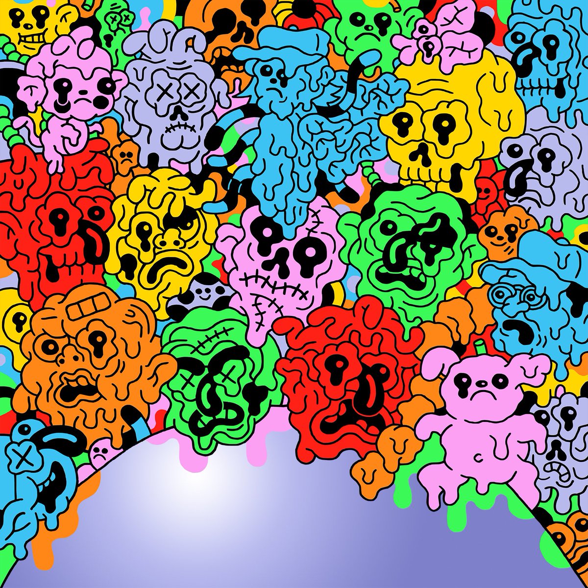 organic materials on a 2000 degree C metallic orb