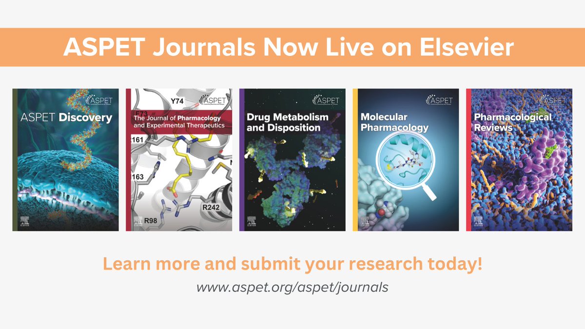 Big news! ASPET's journals are now live on the <a href="/ElsevierConnect/">Elsevier</a> platform! This partnership will:

🔬 Expand the journals’ global reach
🔬 Increase the usage of innovative technologies
🔬 Provide more opportunities to share cutting-edge science

Learn more: aspet.org/aspet/journals