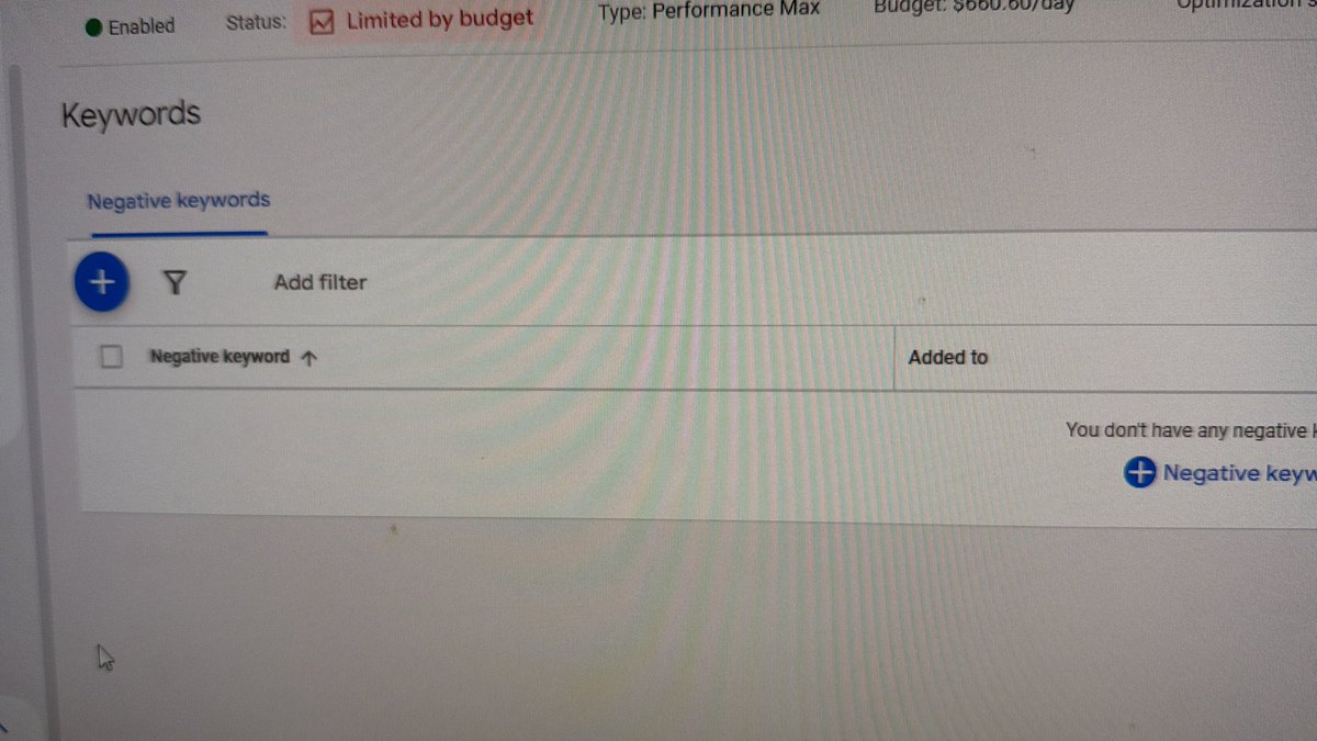ilikebusness's tweet image. #PPCchat just saw negative keyword insertion for pmax