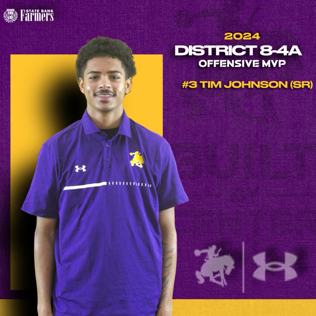 #Roughriders All District 8-4A Offensive MVP #3 Tim Johnson #RoughriderFootball #BuiltByCenter