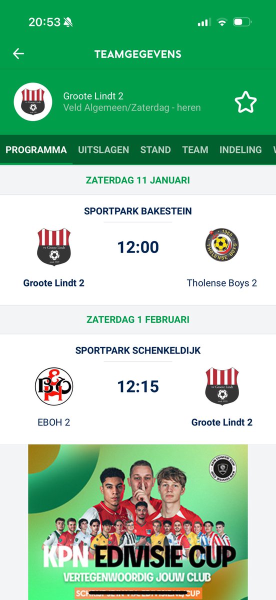 Stel je voor, je wil als beide teams liever op 18-01 een wedstrijd inhalen, maar de <a href="/KNVB/">KNVB</a> maakt dit onmogelijk, want regels….echt fijn dat de <a href="/KNVB/">KNVB</a> mee denkt met de clubs, die gelukkig wel verschrikkelijk veel mogen betalen aan die zelfde <a href="/KNVB/">KNVB</a>…..#bizar!!