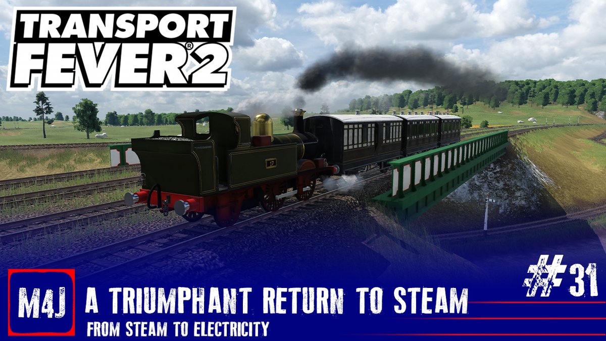 M4J_Media's tweet photo. Steam is back! 🥳

Considering I've been away for so long, to ease back into things let's double the branch line up to Southport before starting construction on a brand new rail freight terminal at Haltwhistle! 🚂

#transportfever2 #tpf2 #transport https://t.co/NXLrvLjrQp