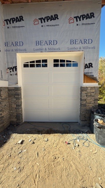 Americanoverhe3's tweet image. This was a fun one! #Clopay 's Bridgeport door matched with a #liftmaster 98022 with high lift application!