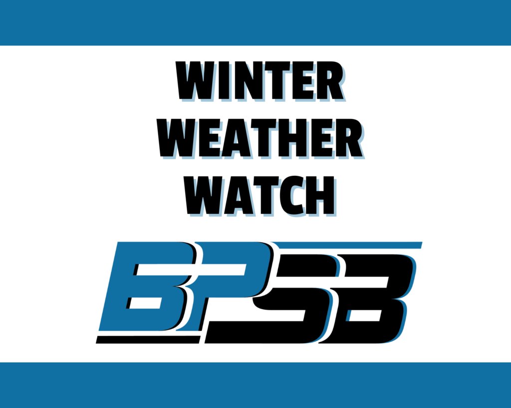 Bossier Schools is  on winter weather watch and closely monitoring the forecast for the next two days with emergency officials. We will provide an update at 3 p.m. today regarding any adjustments to Thursday’s school schedule.