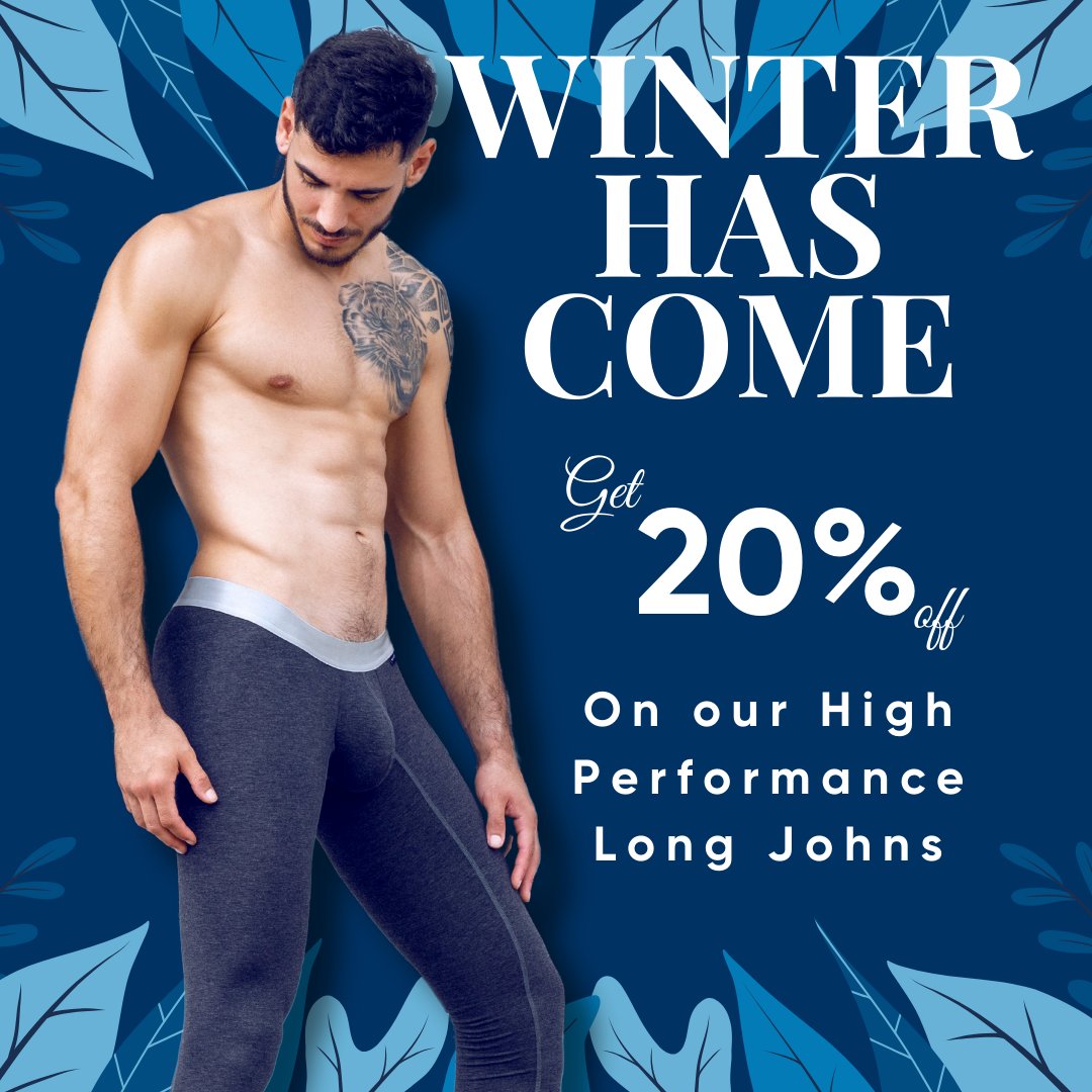 ❄️ Winter is here, but staying warm has never looked this good! Get 20% off Malebasics Pima &amp; Microfiber Long Johns – your ultimate cold-weather essential. Don't miss out on this cozy deal! #Malebasics #WinterEssentials #StayWarm #LongJohns