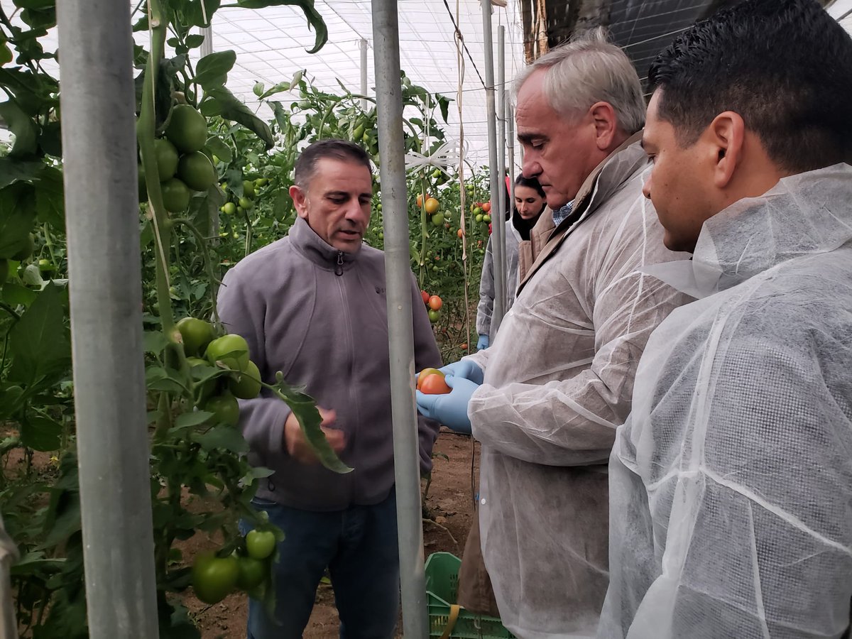 El nuevo presidente de Plant Health Care Inc, tras su adquisición por la compañía Pl Industries Ltd, Rafael del Río, visita Almería con el fin de conocer directamente con los agricultores la eficacia de la fórmula PRO+PRE, ProAct®aa + PREzym™ para expandirla por otros países.