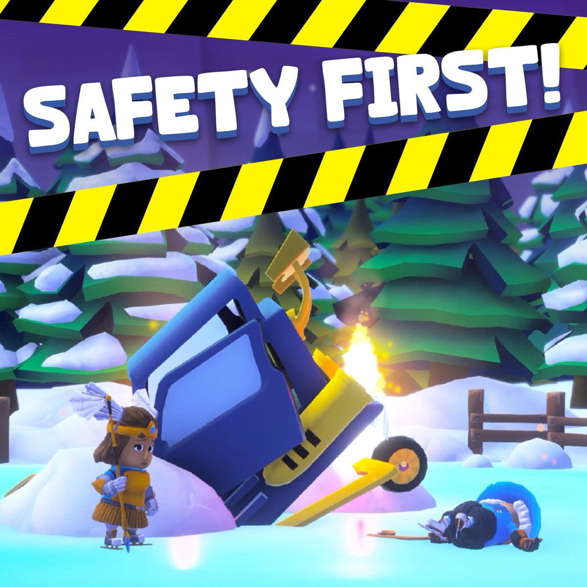 Even the Kingdom of Rondelia cannot escape the slippery ice of winter! Stay safe folks, just make sure to wrap up warm and drive at a sensible speed (unlike Brazier...)🏒❄️🌨️
#Hockey #Icehockey #multiplayer #partygames #XBOX #Playstation #switch #steam #gaming #snow #winter