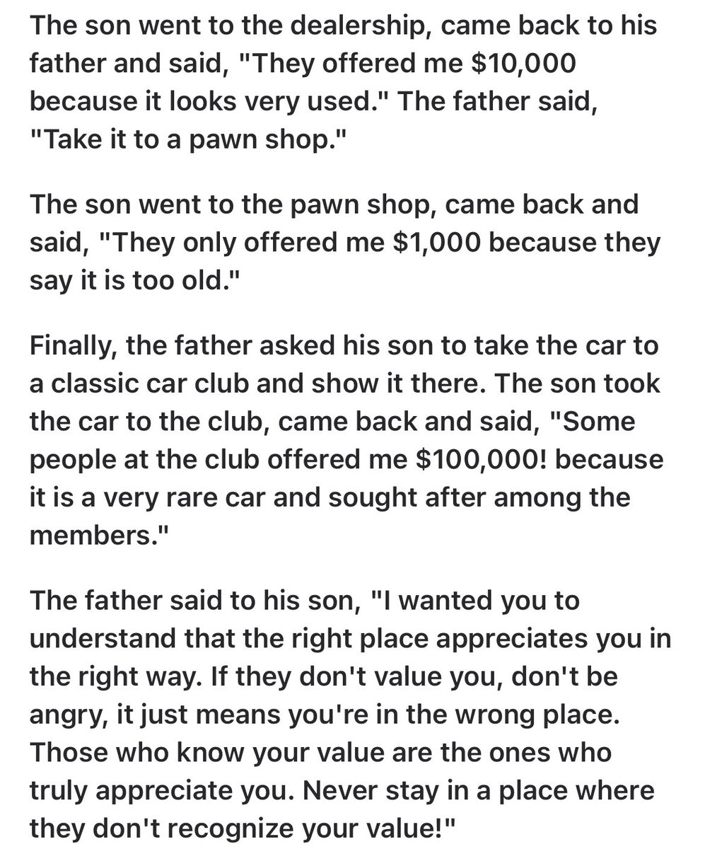 Two Great Life Lessons.  1.  Be where your feet are.   Which means be present, focused, and driven.  Make a positive difference know matter where you are.  2.  W/O compromising the first lesson, look for situations that will challenge and push you.  You must have a growth mindset