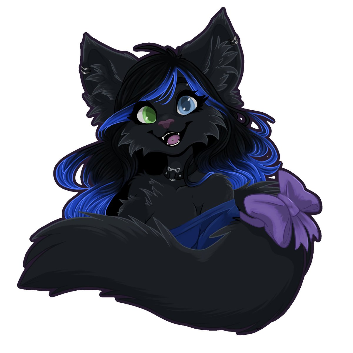 Going to start off the new year by posting this cute little piece a friend did for me of my 'sona as a gift! 😍