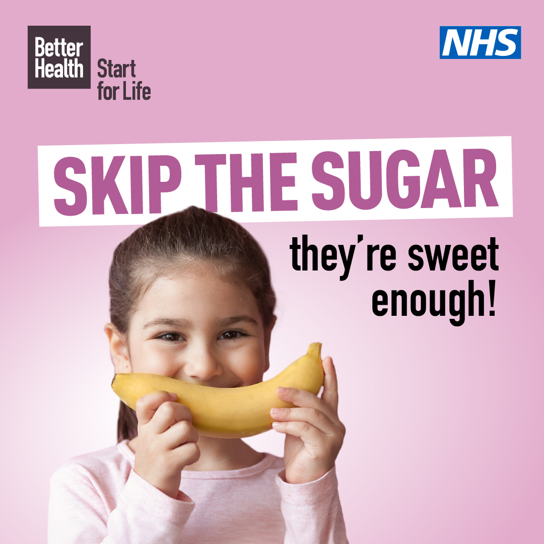 Too much food and drink containing sugar can lead to
tooth decay. Swap snacks and drinks containing sugar for healthier options like fruit and veg. Visit Start for Life for more tips and advice. 
bit.ly/3BP7hil

#StartforLife 
 #TopTipsforTeeth
