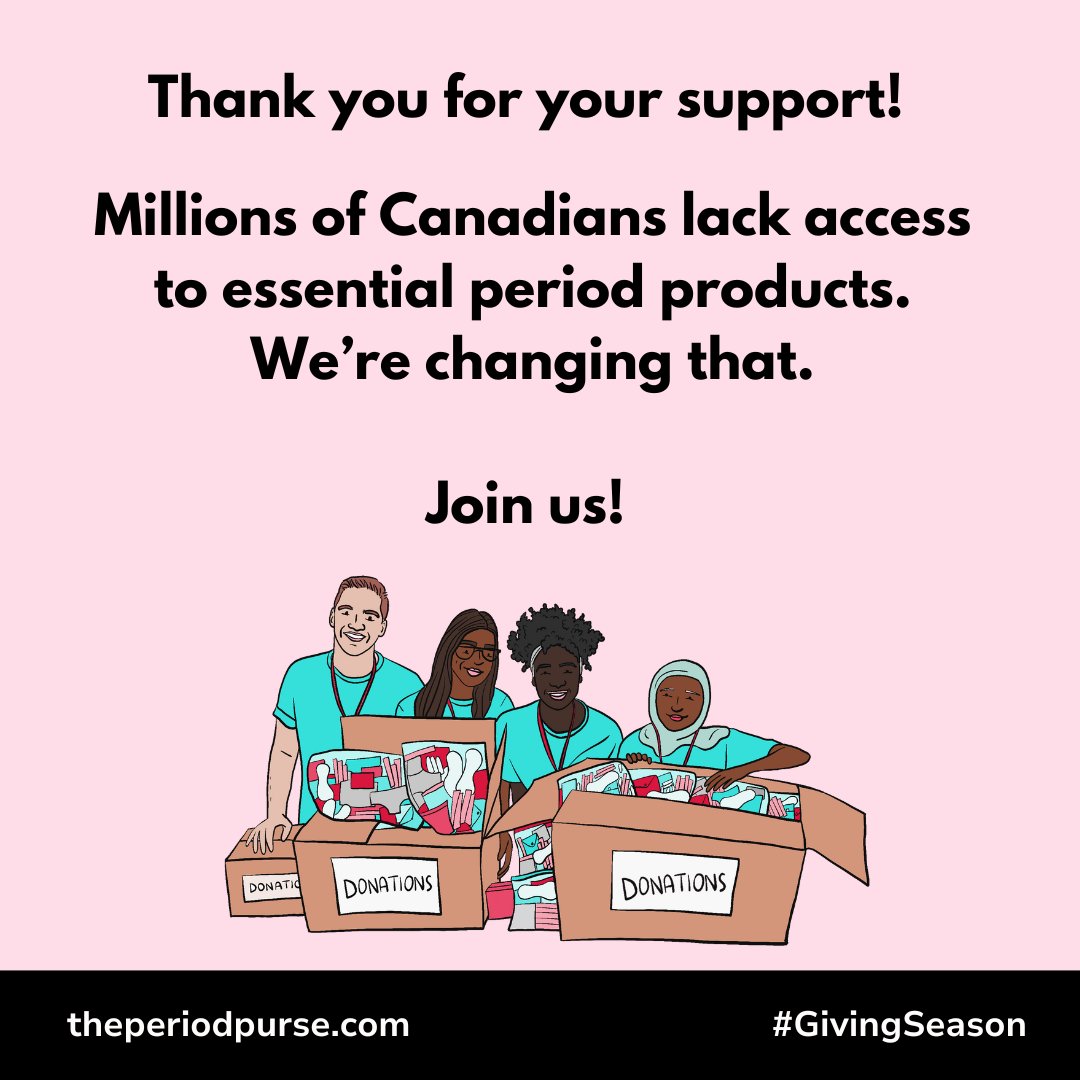 Thank you SO much for your support this holiday season. With your help, we were able to support over 2000 menstruators! 

But the work doesn’t stop until we reach menstrual equity. 

Donate and join us us now! 

#ThePeriodPurse