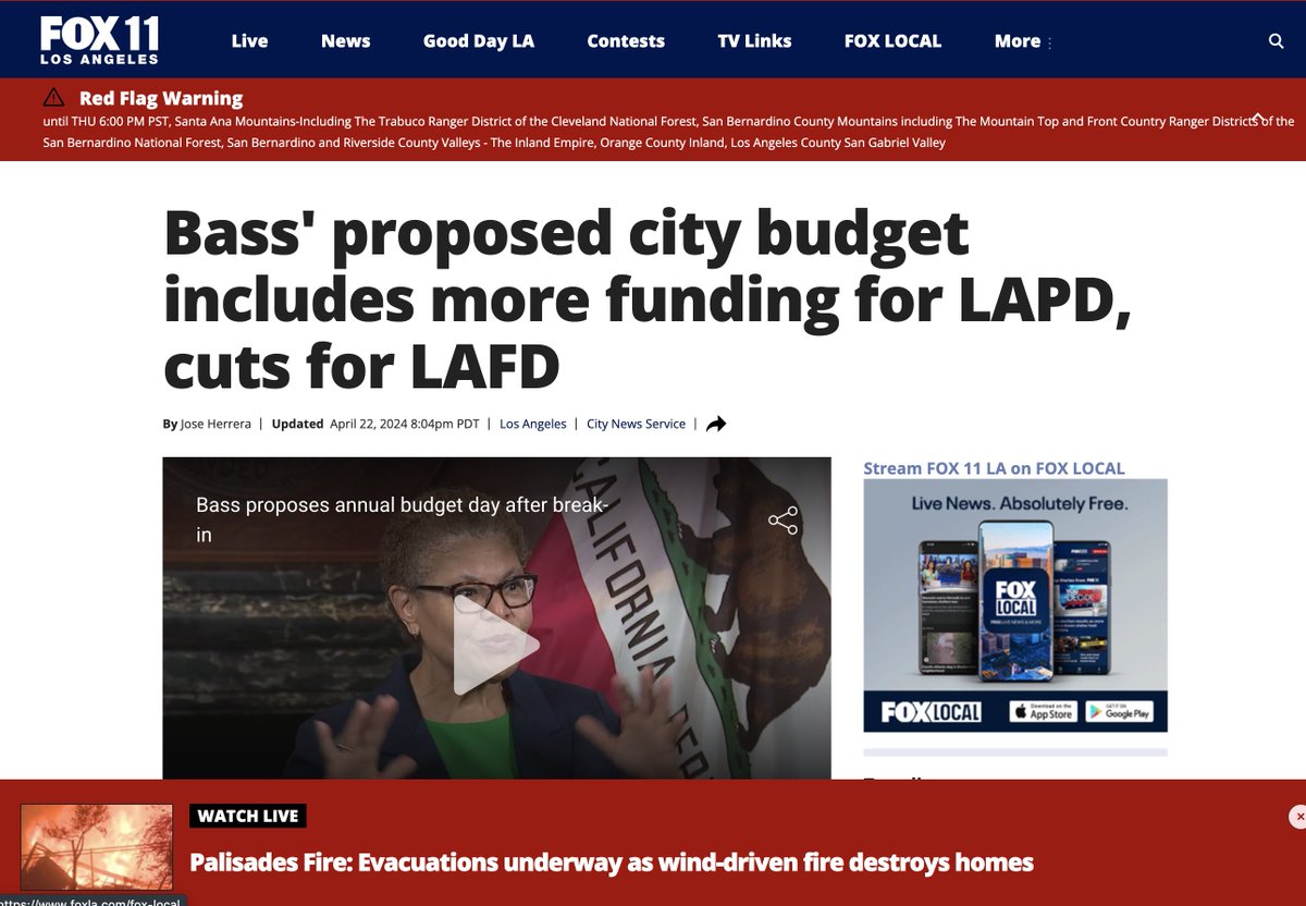 good thing we cut the fire dept funding by $23M while increasing the police dept budget by $138M. the cops will shoot at the fire.