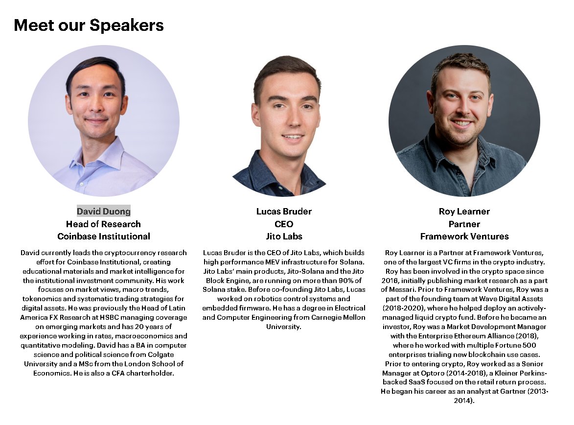 Join Coinbase Institutional, Framework Ventures, and Jito to hear about the  evolution of the liquid staking market on Solana and how clients can  utilize Prime Onchain Wallet as a tool for liquid