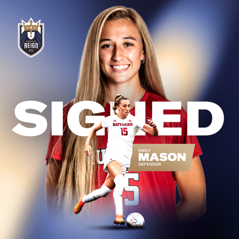 reignfc's tweet photo. Welcome to Seattle, Emily Mason! 🫡

Seattle Reign FC Signs Rutgers Defender Emily Mason.