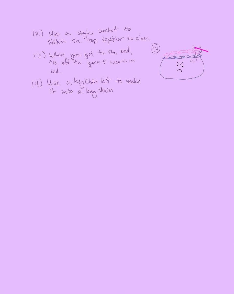 Claresh99's tweet image. A new crochet keychain for the new year! A grumpy smudge cell this time. Pattern in pictures

#PathArt #crochet