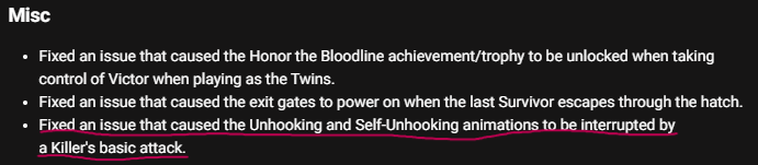 Pogesque's tweet photo. @DeadbyDaylight Did you just remove hook save counterplay for killers? https://t.co/pQoOKiXOaf