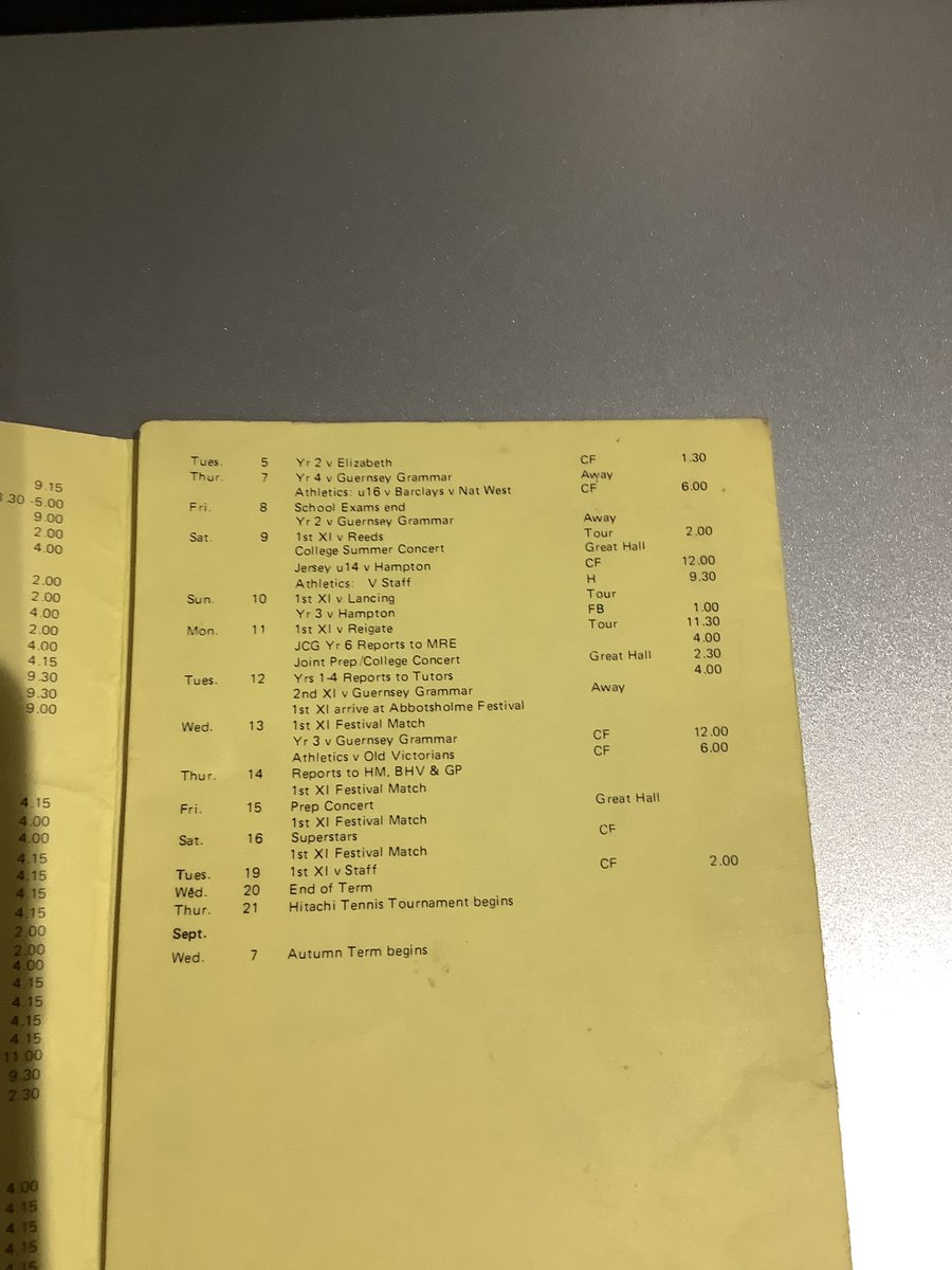 <a href="/victoriacollege/">VictoriaCollege</a> <a href="/VCJLibrary/">VCJ Library</a> Just found1983 Summer Term calendar. Look at all the sport. Wonder what 2025 looks like? <a href="/Wardjenner/">Ward Jenner</a> <a href="/BradVowden/">Brad Vowden</a>