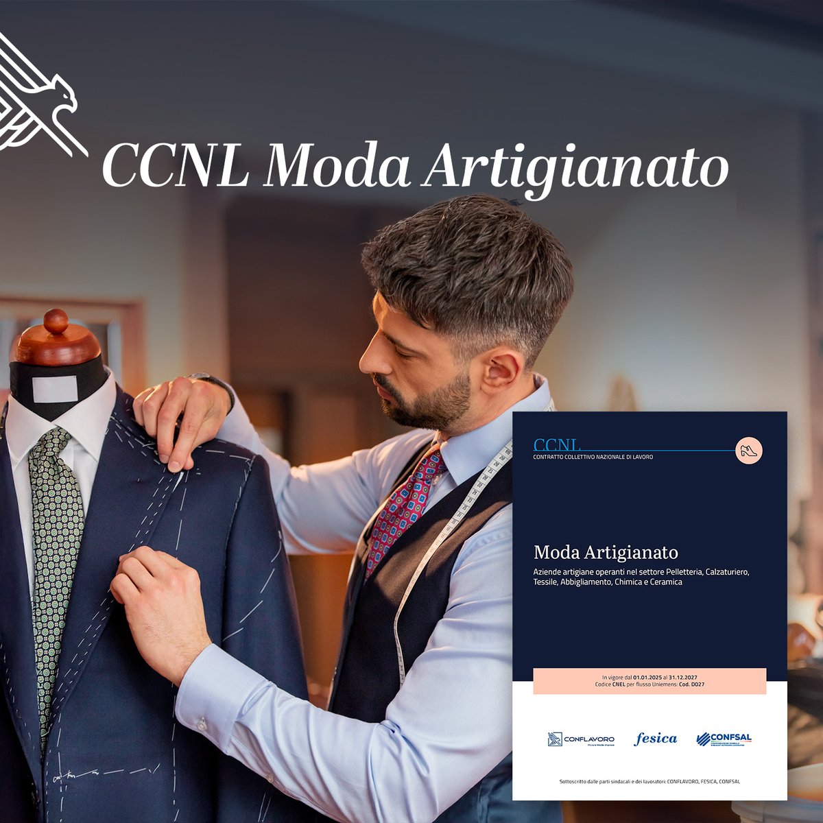 𝐈𝐧 𝐯𝐢𝐠𝐨𝐫𝐞 𝐝𝐚𝐥 𝟏° 𝐠𝐞𝐧𝐧𝐚𝐢𝐨 𝟐𝟎𝟐𝟓, 𝐢𝐥 𝐫𝐢𝐧𝐧𝐨𝐯𝐨 𝐝𝐞𝐥 𝐂𝐂𝐍𝐋 𝐌𝐨𝐝𝐚 𝐀𝐫𝐭𝐢𝐠𝐢𝐚𝐧𝐚𝐭𝐨 siglato da Conflavoro, Fesica e Confsal.

Scopri tutte le novità: bit.ly/4054utj