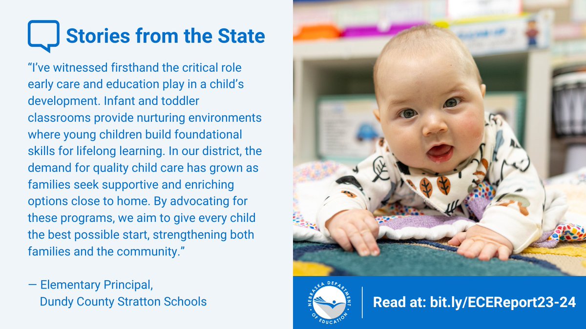 Kristine Luebbe (@nearlychildhood) on Twitter photo The 2023-24 Early Childhood Education State Report is here!
See how <a href="/dcstigers/">Dundy County Stratton Schools</a> are tackling child care needs & supporting families across Nebraska.
📖 Read more inspiring stories: bit.ly/ECEReport23-24 The 2023-24 Early Childhood Education State Report is here!
See how <a href="/dcstigers/">Dundy County Stratton Schools</a> are tackling child care needs & supporting families across Nebraska.
📖 Read more inspiring stories: bit.ly/ECEReport23-24