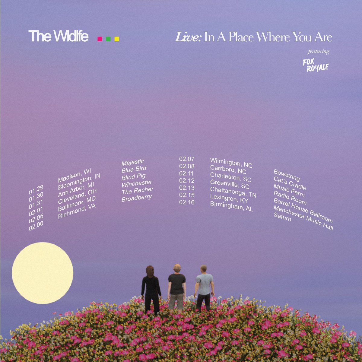 The Wldlfe (@the_wldlfe) on Twitter photo everybody welcome <a href="/wearefoxroyale/">FOX ROYALE</a> to part 3 of “a place where you are” :)
tickets available everywhere right now at thewldlfe.com/tour everybody welcome <a href="/wearefoxroyale/">FOX ROYALE</a> to part 3 of “a place where you are” :)
tickets available everywhere right now at thewldlfe.com/tour