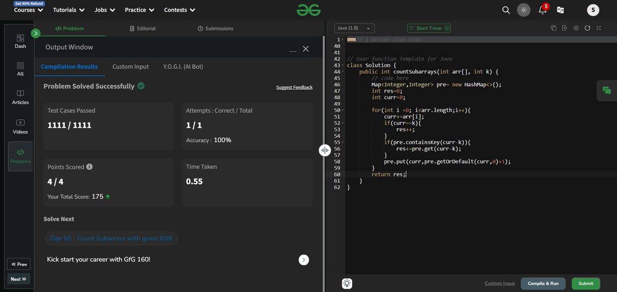 SubhasishM33171's tweet photo. Hello, connection!

I just finished my #day49 of #gfg160

#geekstreak2024 #gfg160 #DSA #codingchallenge

#geeksforgeeks #160dayscoding https://t.co/hG8tKn14qc