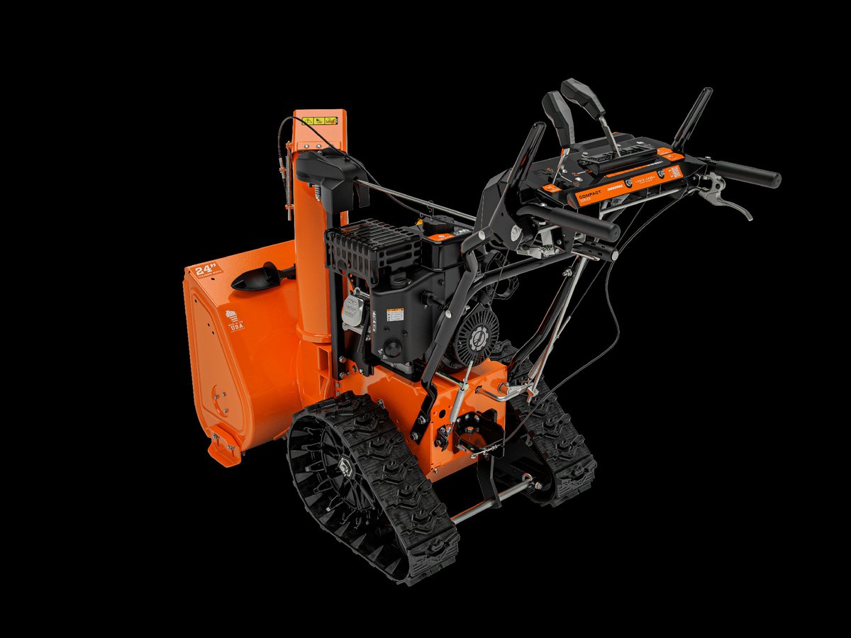 BylersEngine's tweet image. This is the Ariens Compact Rapid-Trac 24" snowblower. We have 2 in stock ready to go. Comes with a 3 year warranty and all the comforts you need to make snow clearing enjoyable. Has: 120V electric Start, auto-turn, LED headlights, remote chute deflector, and so much more. Come...