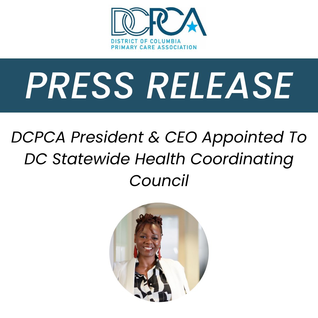 DCPCA's tweet image. DCPCA is thrilled to announce the appointment of Ruth Pollard, our President &amp;amp; CEO, to the DC Statewide Health Coordinating Council. Read more here: ow.ly/tW5f50UBUne