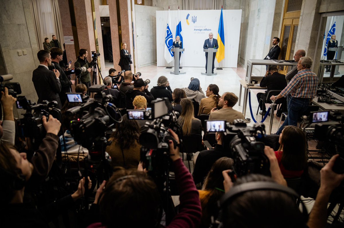 Andrii Sybiha 🇺🇦 (@andrii_sybiha) on Twitter photo I appreciate my Finnish colleague <a href="/elinavaltonen/">Elina Valtonen</a>’s first visit to Ukraine as OSCE Chairperson-in-Office. We discussed the Chairpersonship calendar and priorities, including support for Ukraine, as well as our excellent bilateral cooperation and Finland’s continued assistance. I appreciate my Finnish colleague <a href="/elinavaltonen/">Elina Valtonen</a>’s first visit to Ukraine as OSCE Chairperson-in-Office. We discussed the Chairpersonship calendar and priorities, including support for Ukraine, as well as our excellent bilateral cooperation and Finland’s continued assistance.