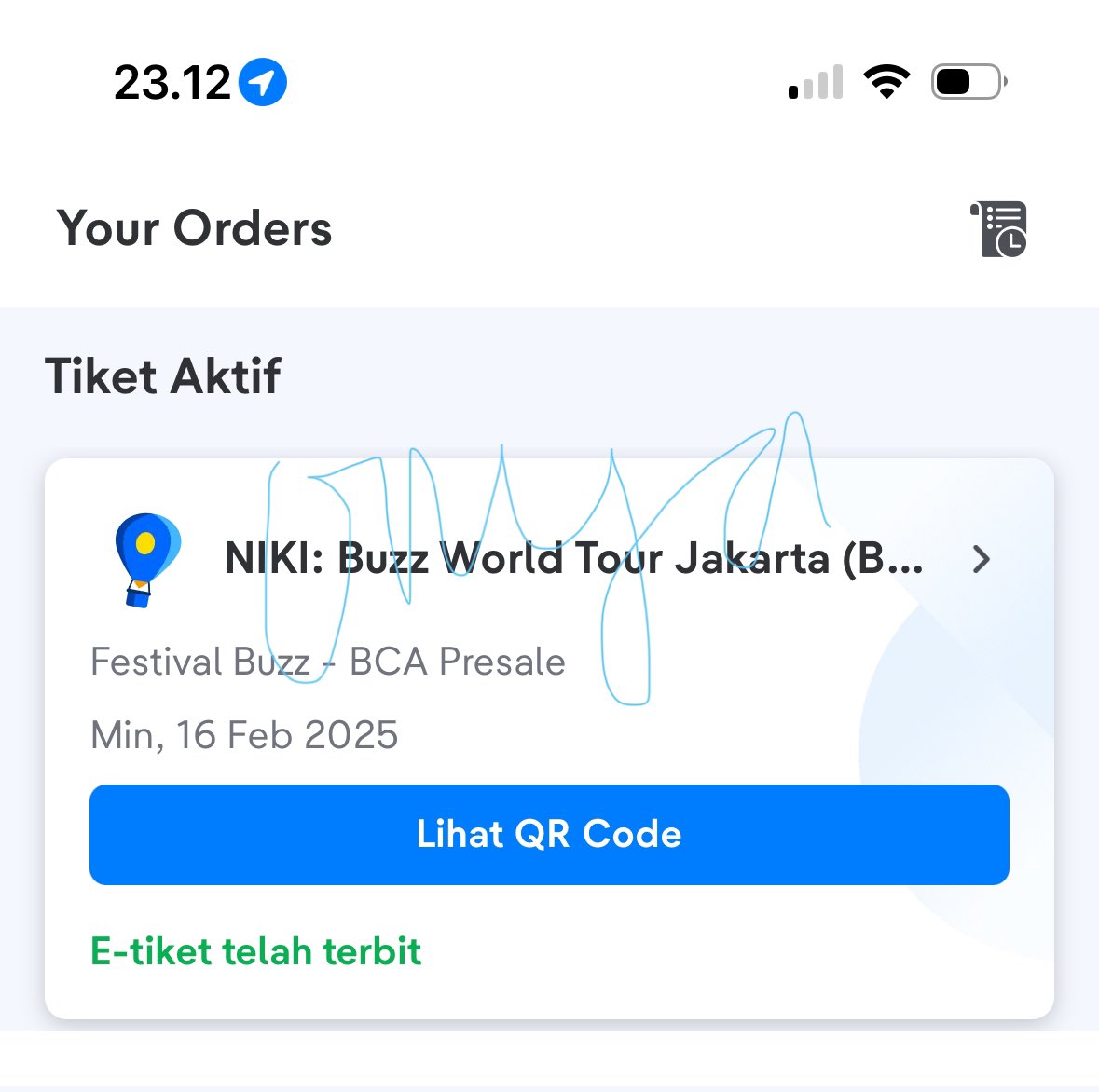 [HELP RT] WTT/WTS

NIKI BUZZ TOUR JAKARTA

have: 1 tix fest buzz DAY 2 (16 February)
want: 1 tix fest buzz DAY 1 (14 February)

want to trade want to sale wtt wtb wts NIKI Jakarta Buzz Tour 2025 🥹🥹