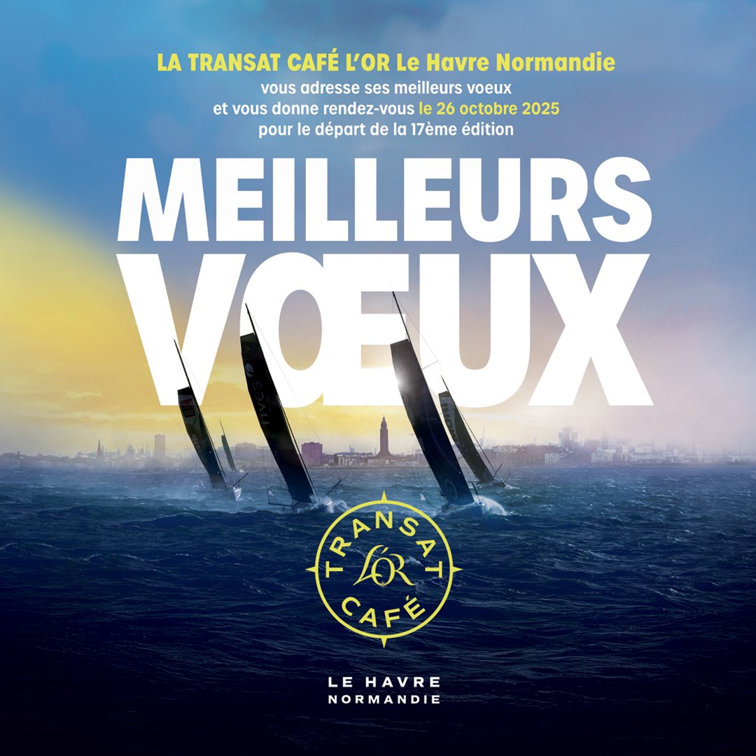 Bonne année 2025 ! ✨

On a hâte de vous retrouver en octobre prochain pour la 17e édition de la TRANSAT CAFÉ L’OR Le Havre Normandie 🌊

#TransatCaféLOR #RouteDuCafé