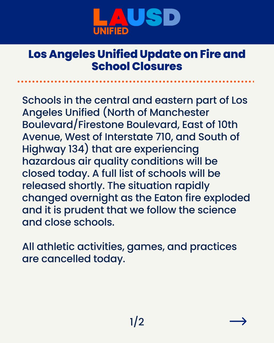 Los Angeles Unified tweet media