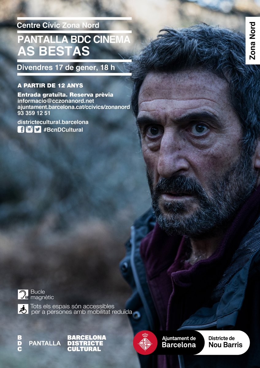 AS BESTAS, la història d'una parella francesa que buscant una vida tranquil·la a la natura decideix instal·lar-se en un petit poble rural de Galícia. Però la seva arribada desperta la desconfiança entre alguns veïns de la comunitat i genera conflicte.
<a href="/BcnDCultural/">Barcelona Districte Cultural</a>