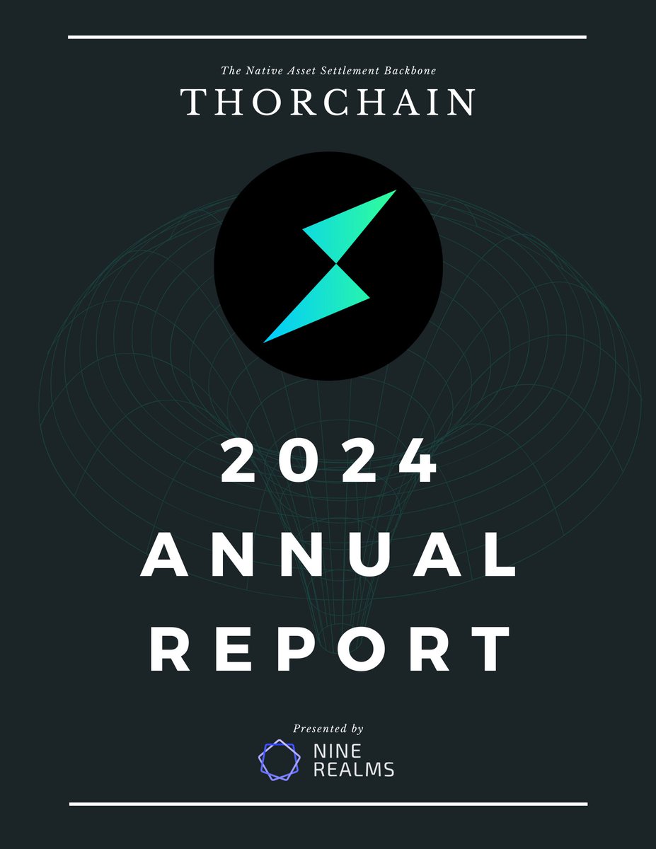 THORChain (@thorchain) on Twitter photo THORChain 2024 Annual Report by <a href="/ninerealms_cap/">Nine Realms</a>
⚡️ 56b swap volume
⚡️ 30.6m in liquidity fees
⚡️ 24.6m earned by affiliates
⚡️ Ledger, OKX, Bitget, Zengo, LiFi integrations
Been a big year thanks to all the users, builders, and liquidity providers 💙
Onwards to the next THORChain 2024 Annual Report by <a href="/ninerealms_cap/">Nine Realms</a>
⚡️ 56b swap volume
⚡️ 30.6m in liquidity fees
⚡️ 24.6m earned by affiliates
⚡️ Ledger, OKX, Bitget, Zengo, LiFi integrations
Been a big year thanks to all the users, builders, and liquidity providers 💙
Onwards to the next